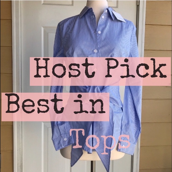 beachlunchlounge Tops - 🎉HP🎉 BeachLunchLounge Tunic Top Blue Stripe Bow